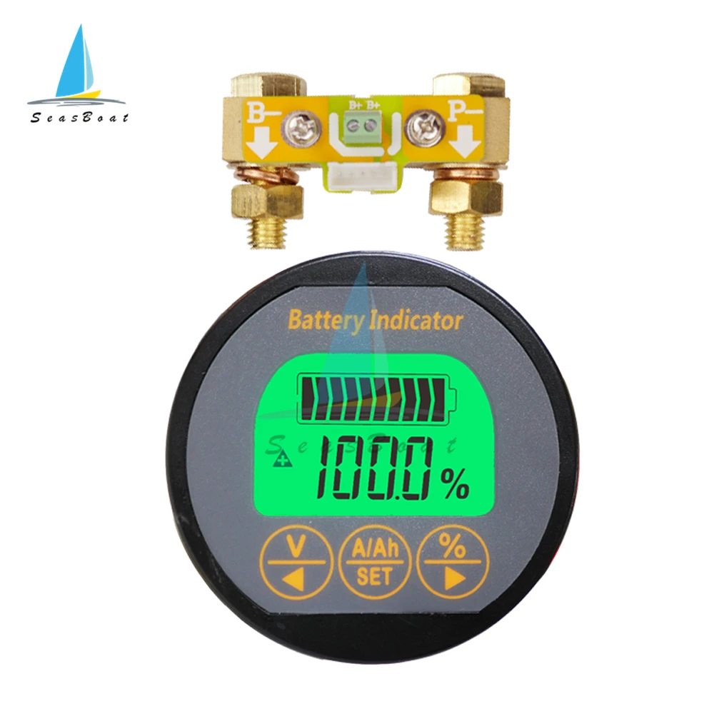 TR16 Waterproof Battery Capacity Indicator DC 8-80V 50A 100A 350A Battery Tester Voltmeter Ammeter Voltage Current Meter