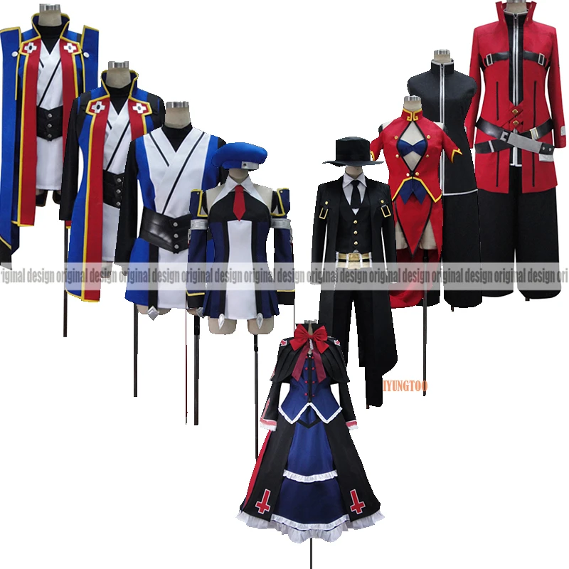 

BlazBlue Alter Memory Ragna the Bloodedge Jin Kisaragi Nago Noel Vermillion Clothing Cosplay Costume,Customized Accepted