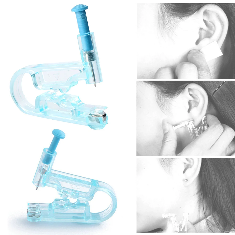 

Painless Disposable Healthy Asepsis Ear Gun Pierce Tool Blue Kit No Infection No Inflammation Ear Piercing Gun Tool T1170