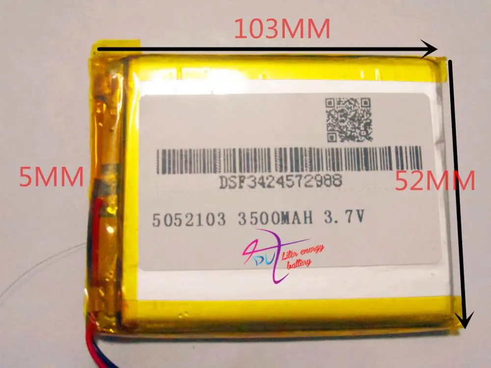 

Liter energy battery 5052103 3.7V polymer battery quality battery 5050105 3500MAH