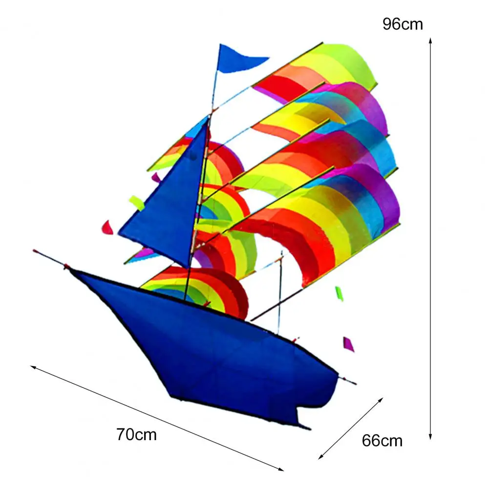 Aquilone per barche a vela accattivante installazione facile panno scozzese pieghevole di grandi dimensioni aquilone sportivo Stereo 3D per sport