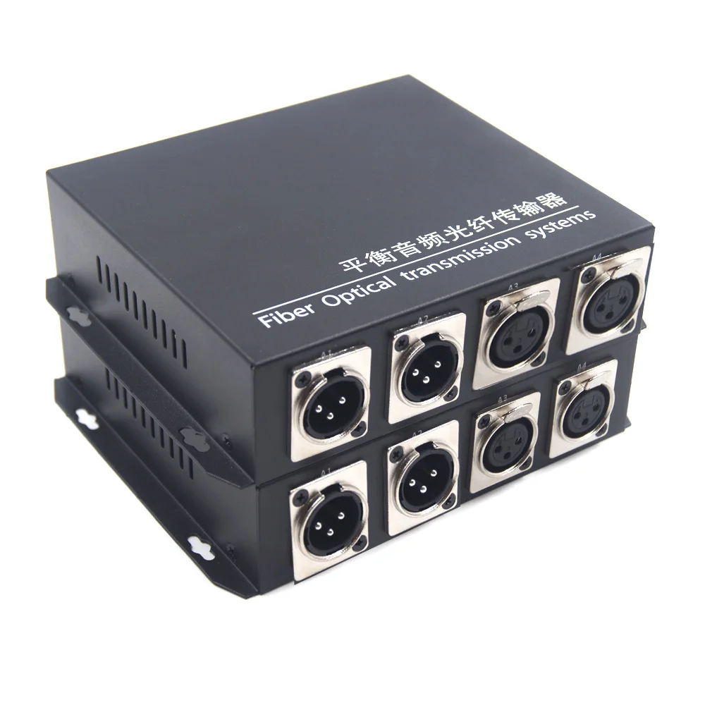 

Bidirectional 2 Channels XLR Balanced Audio to Fiber optic Extender Media Converter, balanced Audio over Optical Fiber SM 20Km