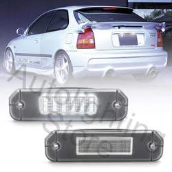 2X For Honda Civic EJ EK 96-98 CR-X Del Sol 93-97 6th Gen LED License Number Plate Light Lamp Canbus Error Free OEM#34100S04A01