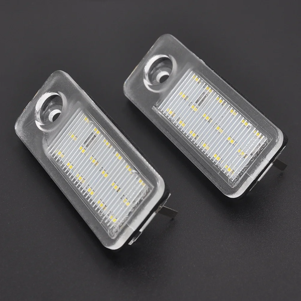 2Pcs Error Free LED License Number Plate Light Lamps For Audi A6 4F RS6 C6 A4 B6 B7 S4 RS4 A3 8P Q7 4L A5 8F A8 4H S8 D4