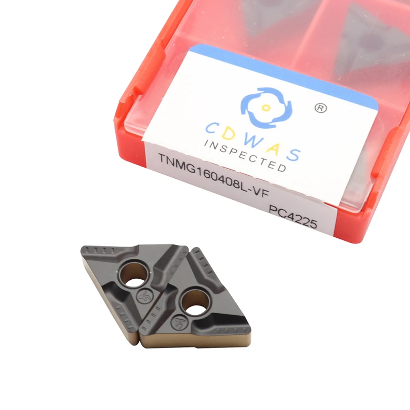 10 قطعة TNMG160404 TNMG160408 PC4225 اللونين كربيد عالية الجودة الخارجية تحول أداة CNC شفرات مخرطة القاطع أدوات