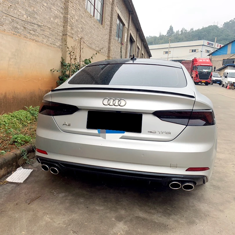 Carbon Fiber Spoiler For AUDI A5 S5 RS5 B9 only Sportback  2017-2020 Wing Lip Spoilers Car Accessories ABS material spoiler