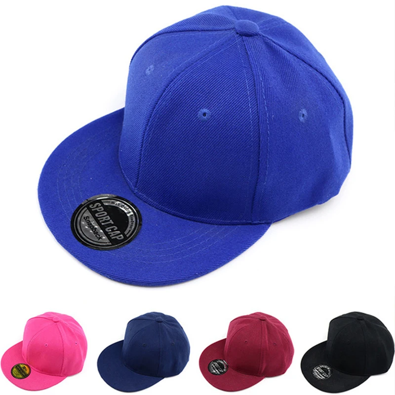 Gorra de béisbol para niño y niña, gorro de Hip Hop para niños, gorra informal de publicidad, de Color sólido Snapback, tablero ligero, novedad