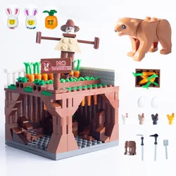 City Friends Farm Set Building Blocks Accessories Animal Chicken Bear Carrot Rabbit Figure House Plants Parts Bricks Toys D276