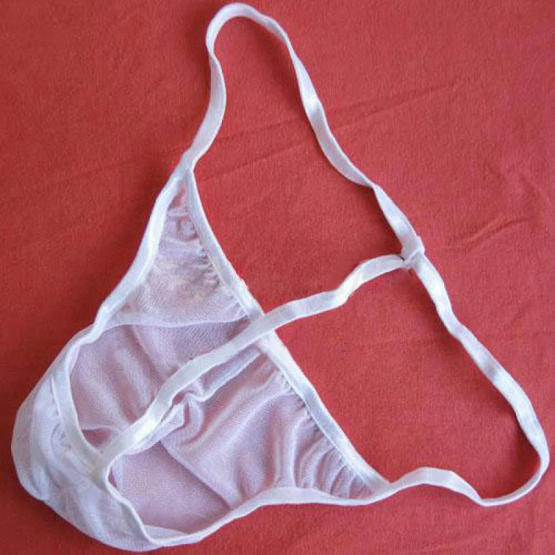 Men G-string Thongs Mesh Underwear T-back Briefs Bikini Underpants Spandex Bikini G-string Thong One-piece Ultra-thin Transparen