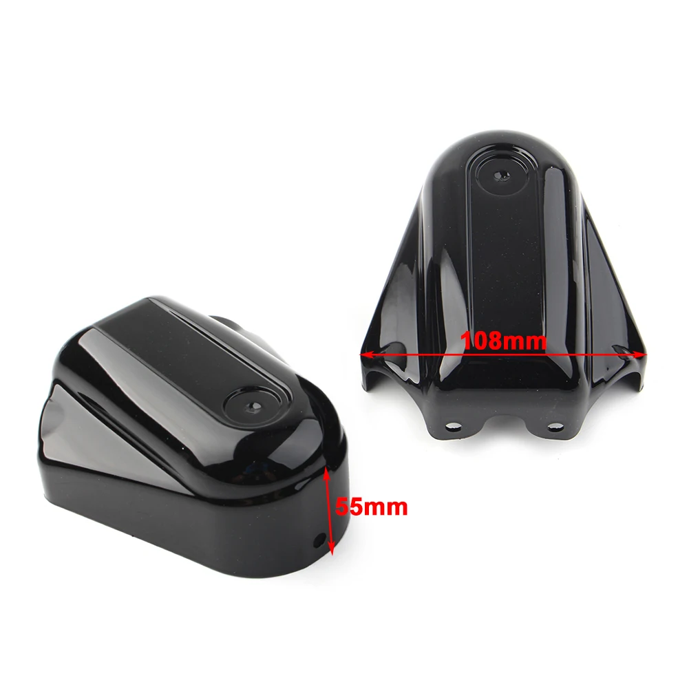 1Pair Motorcycle Bar Shield Rear Axle Cover Swingarm Cap For Harley Davidson Softail FLSTC FLSTN 2008-2020 Chrome / Black