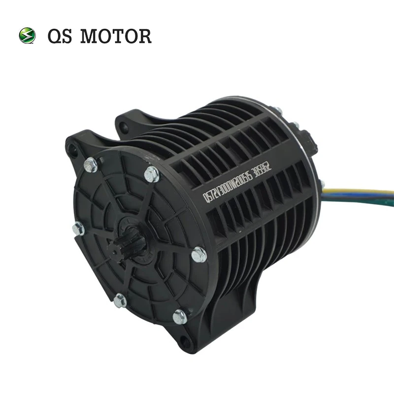 QS Motor 138 3kw 6kw Max Continous Mid Drive Motor 72V 100KPH Belt Type V1/V2 and Sprocket Type V1/V2 for E-Dirt Bike/E-Scooter