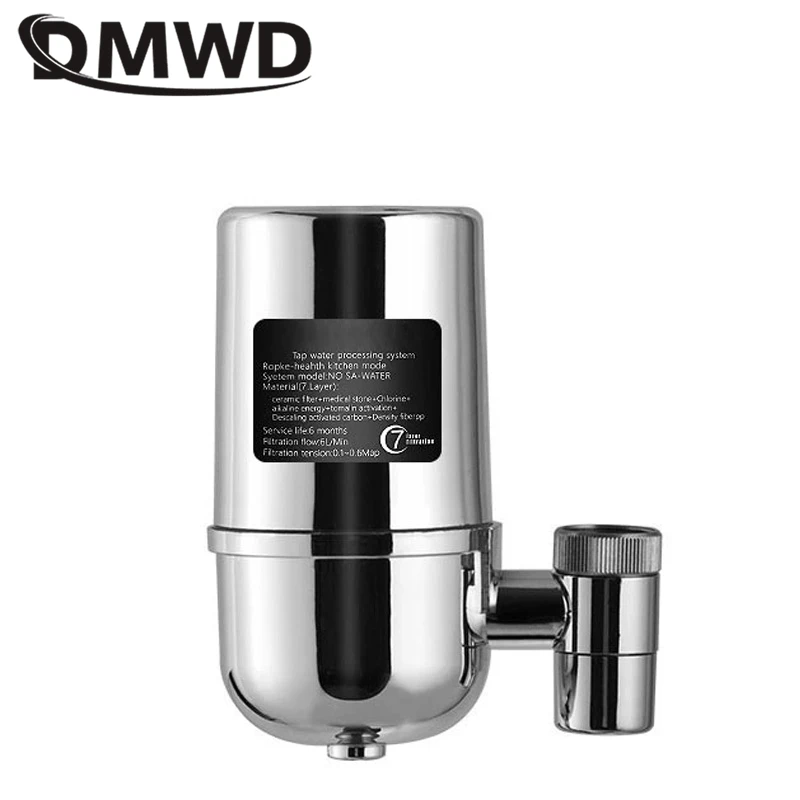 DMWD 6 Layer Ceramics Water Filter Cartridges Kitchen Tap Faucet Water Purifier Contaminants Remover Healthy Water Generator