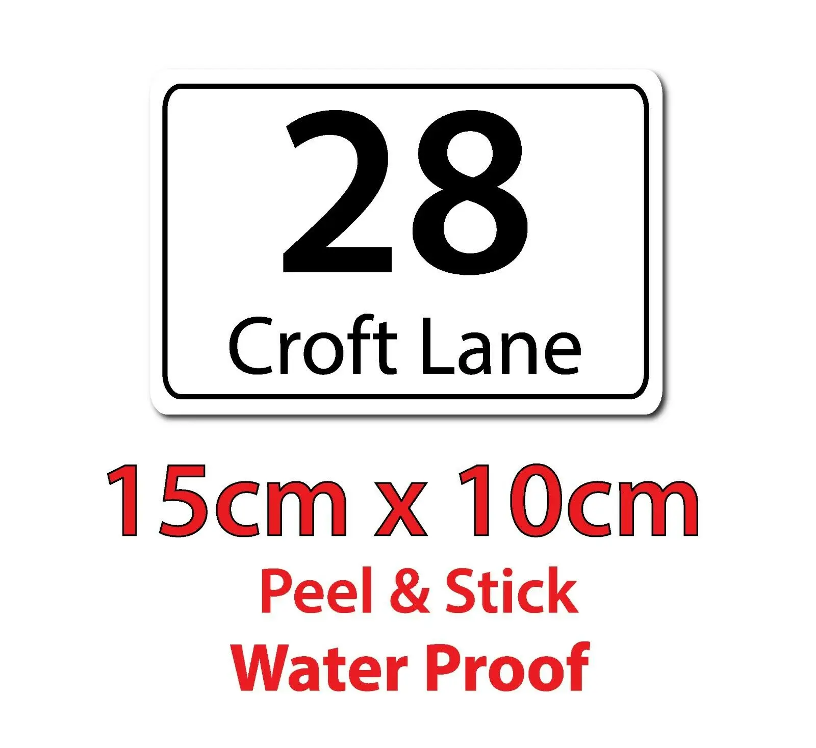 4 X Waterproof Vinyl Wheelie Bin Custom House Numbers And Road Street Name Household Stickers Sign A6