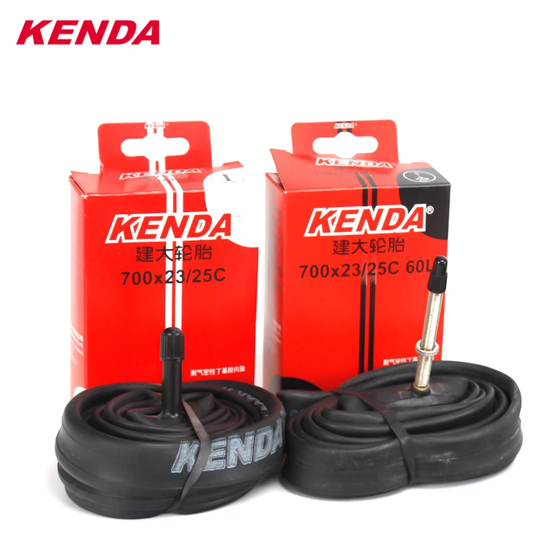 KENDA-cámara de aire para neumático de bicicleta, 700C, 700x18, 19, 20, 23, 25, 28, 30, 32, 35 40 45C, Presta Schrader, accesorios para cámara de