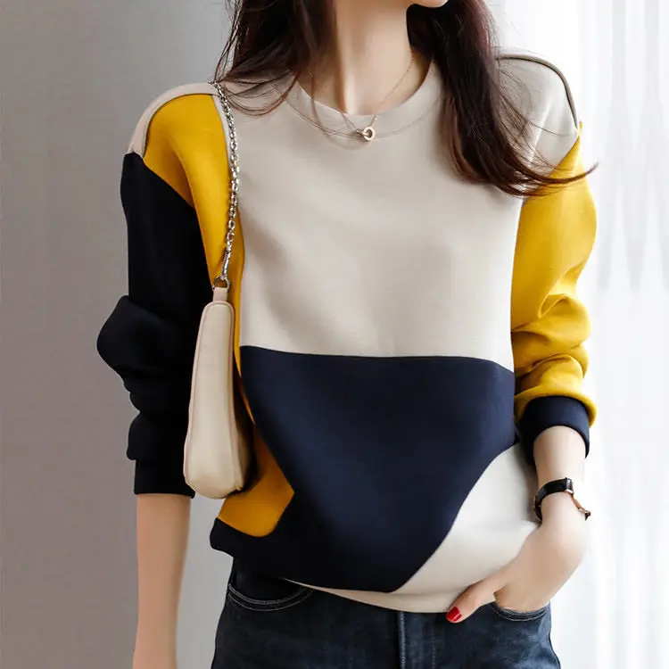 Space cotton spring and autumn women loose foreign style long sleeve top 2024 new fashion wild coat