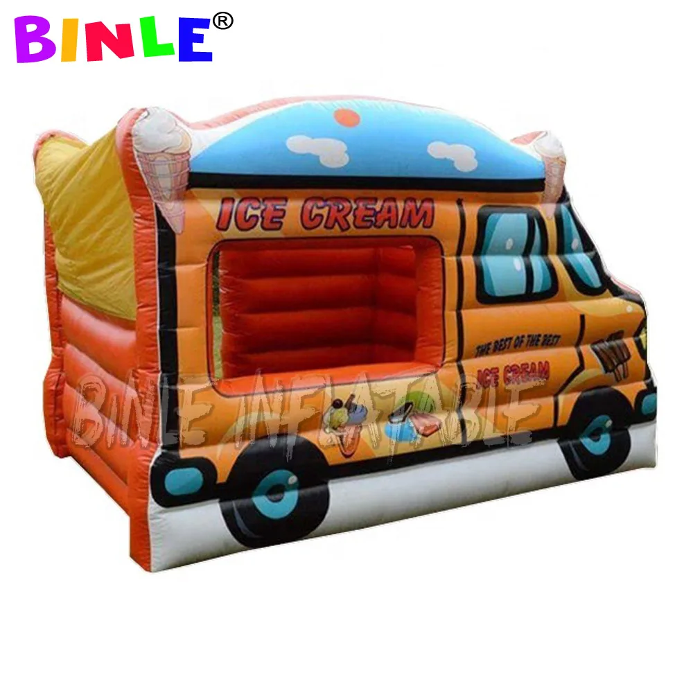 Portable inflatable ice cream booth dining car tent inflatable food truck for advertising promotion