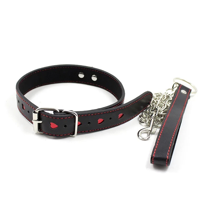 high quality Adjustable Leather Collar Lead chain Bondage Restraints Adult Game BDSM Collars Sex Toys sex game Sexual Gay Fetish