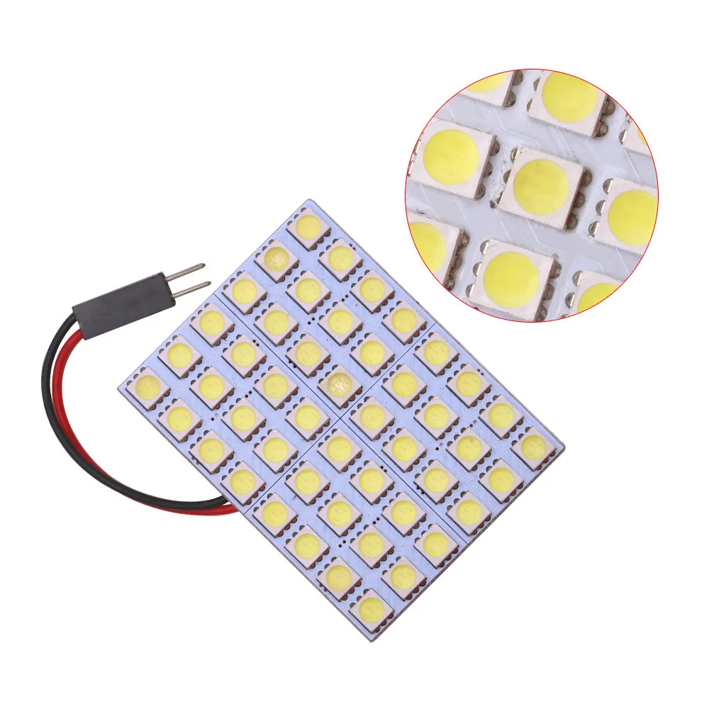 Lámpara de lectura LED automotriz que destaca la lámpara de tablero 5050 48SMD T10 lámpara LED de techo BA9S de doble punta