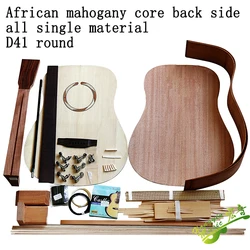 41 inch Dreadnought All single wooden guitar material accessories set khaya solid wood back side Spruce top board solid wood