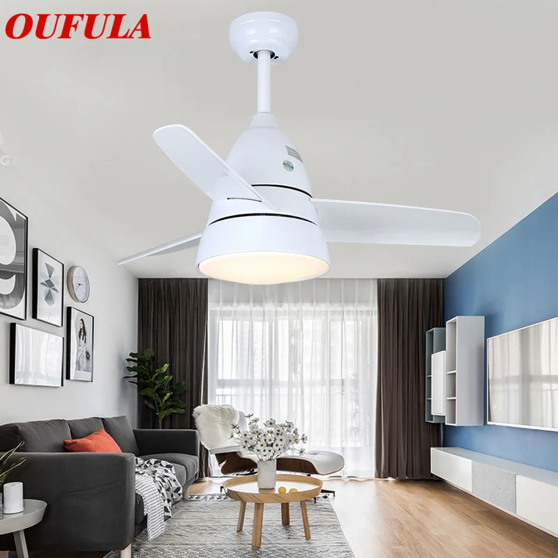 FAIRY Modern Ceiling Fan Lights Lamps Contemporary Fan Lighting With Remote Control For Dining Room Bedroom Restaurant
