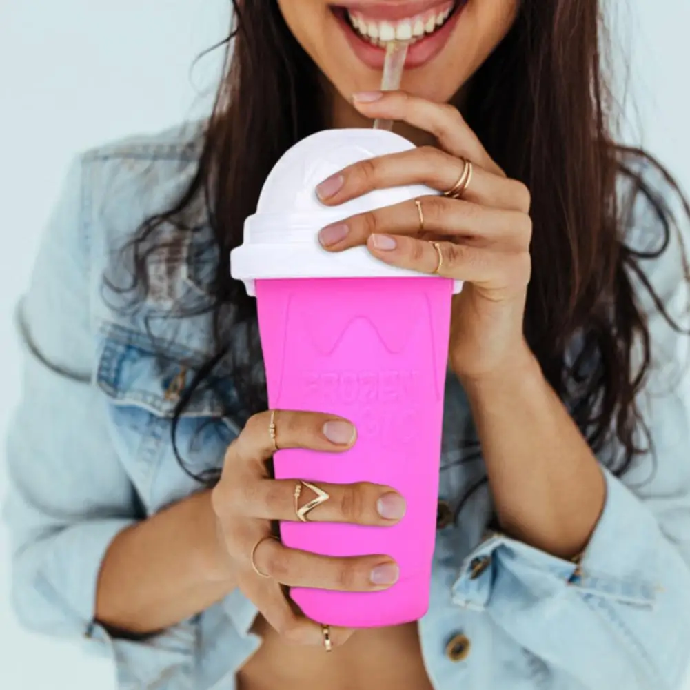 Rápido-congelado smoothie copo caseiro milkshake garrafa lama e fabricante de agitação de resfriamento rápido copo de sorvete mágico slushy maker