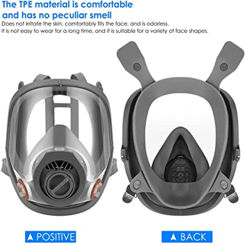 3 interface 6800 mask combination 6001/SJL filter With 5N11 filter cotton / 501 filter box Respirator gas mask