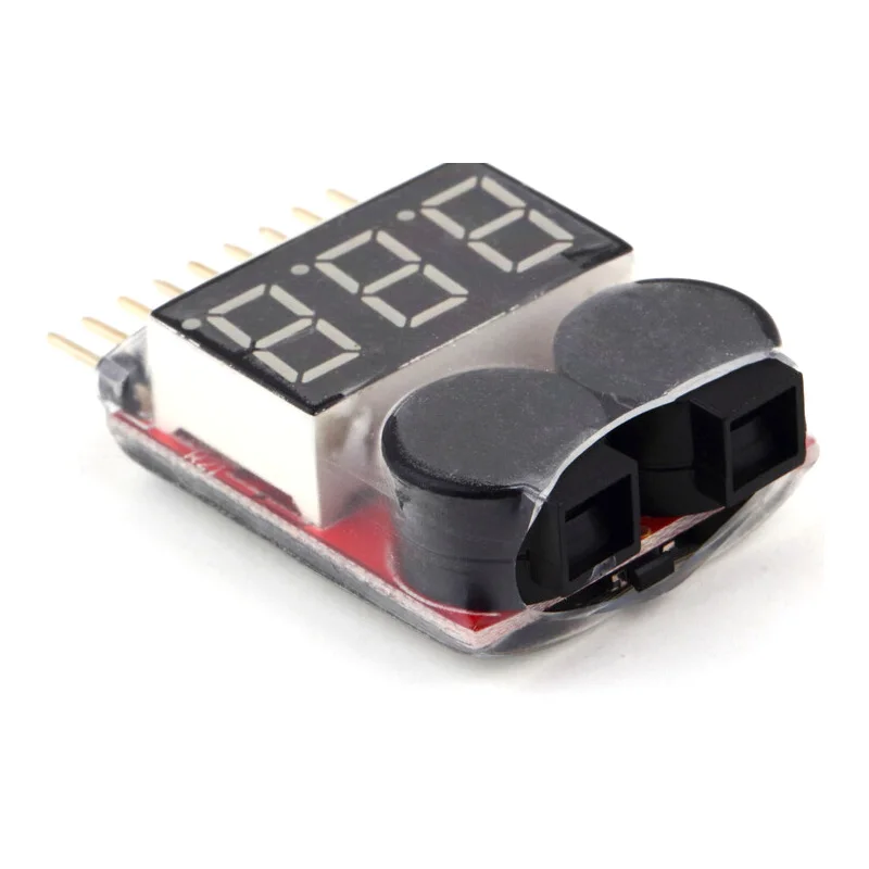 5 / 10 / 20 / 50 / 100pcs Lipo Battery Voltage Tester volt meter monitor buzzer Alarm 1-8s 3.7V-22.2V For Rc Lipo Battery Models