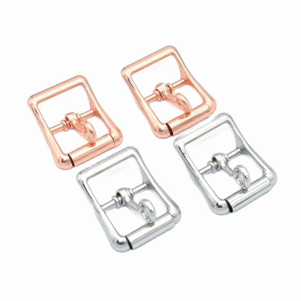 Rose Gold Pin Buckle Leather Belt Buckle Slide Adjuster Buckles Backpack Buckles Locking Pin Roller Buckle For Leather Collar an