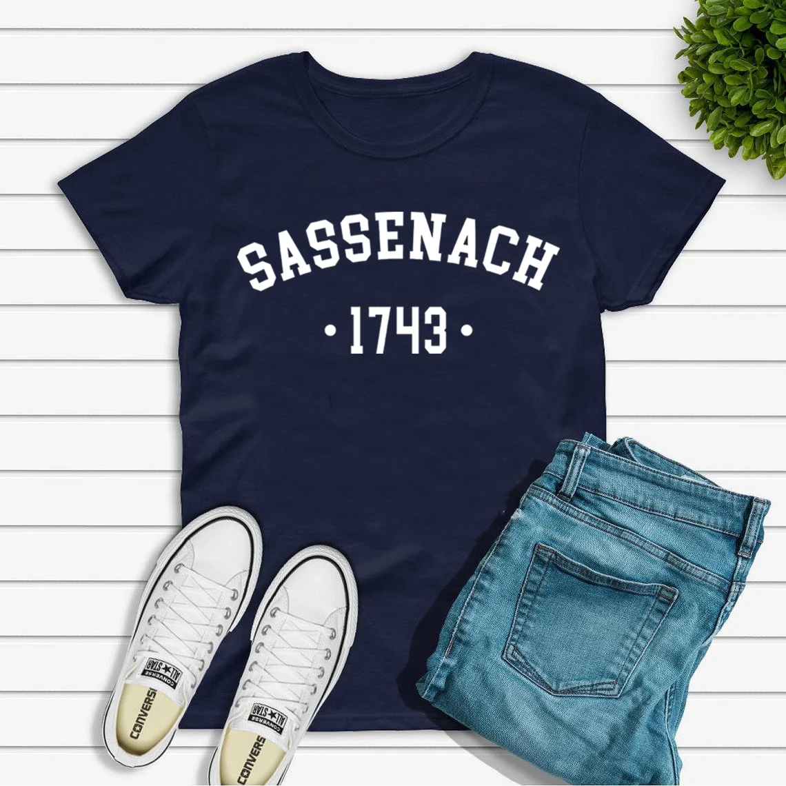 Sassenach 1743 Unisex T Shirt Outlander Book Series T-Shirt Claire Jamie Fraser Shirt Outlander Tv Show Inspired Tee Vintage Top