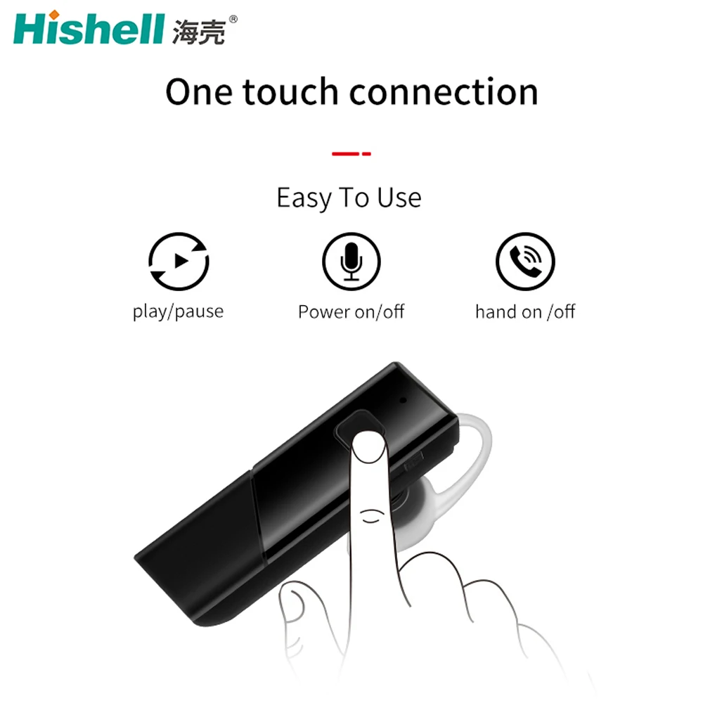 Hishell  Translation headset Bluetooth 5.0 intelligent in-ear real-time translation of travel abroad artifact multi-language