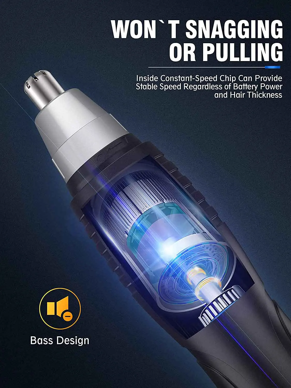 Профессиональный триммер для волос в носу и ушах, безболезненный триммер для мужчин и женщин, бритва для удаления волос для бровей и лица