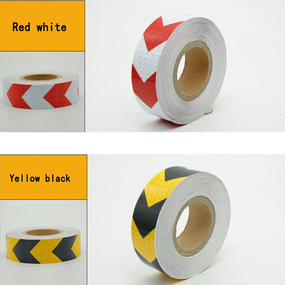 Safety Warning Conspicuity Reflective Roll Tape Marking Film Sticker For Road Construction Caution Sticker