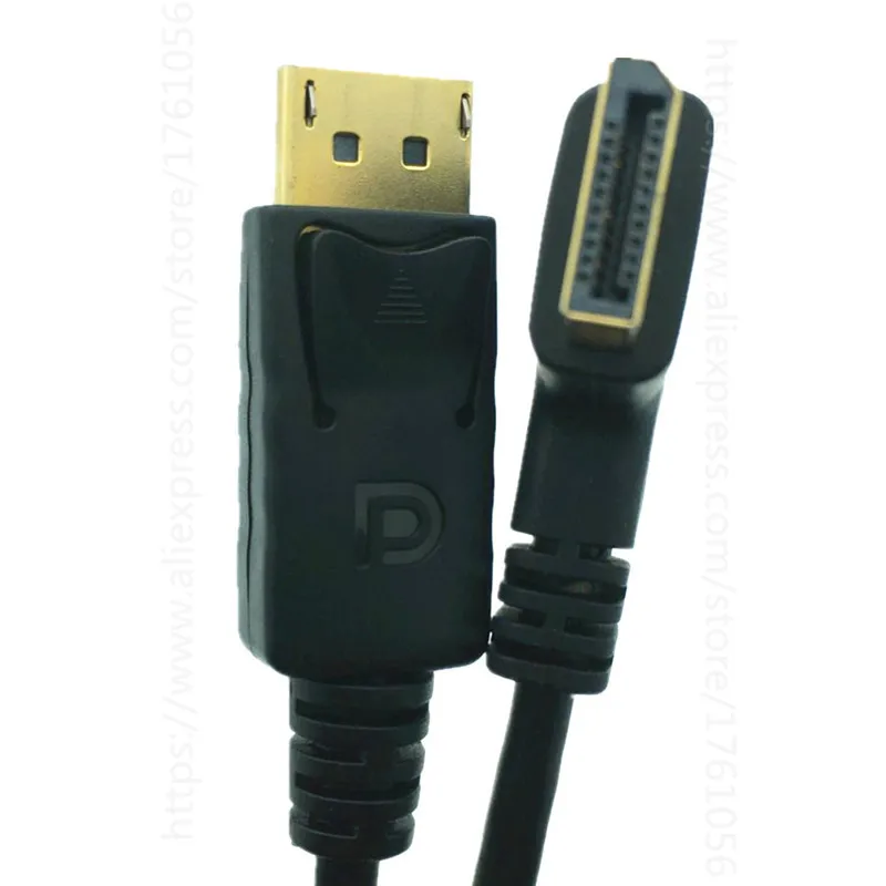 Kable komputerowe kabel 90 stopni w dół lewego prawego kątowy Port wyświetlacza DP DisplayPort kabel męsko-męski 30CM