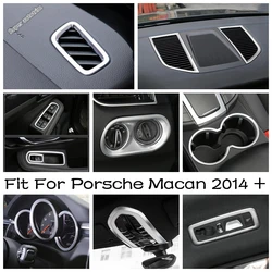 Window Lift / Reading Light / Dashboard Frame / Head Lamp / Water Cup Panel Cover Trim For Porsche Macan 2014 - 2023 Accessories