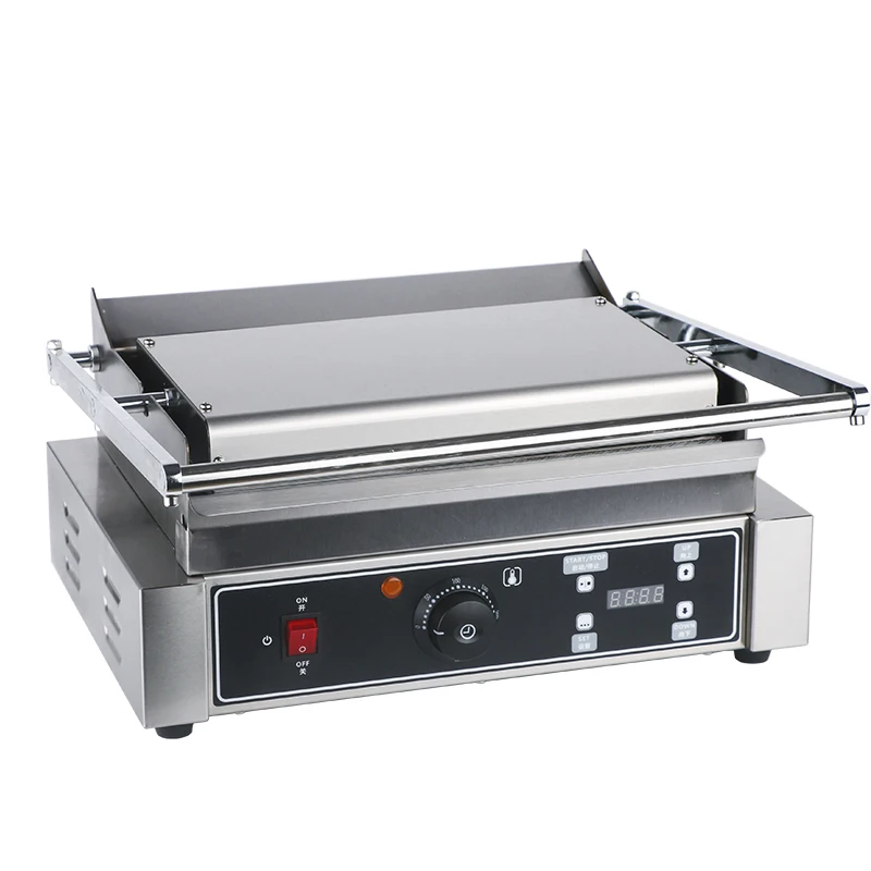 2200W Griddle Almighty Electric Heating Griddle Sandwich Barbecue Maker Grilled Stainless Steel Seafood Steak Pressing Machine