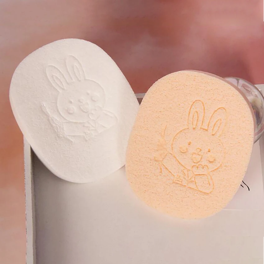 2 قطعة/المجموعة PVA لينة ماكياج إزالة مسحوق نفخة ، قابلة لإعادة الاستخدام ماكياج الإسفنج رفرفة ، غسل الوجه التجميل نفخة الوجه أدوات تنظيف