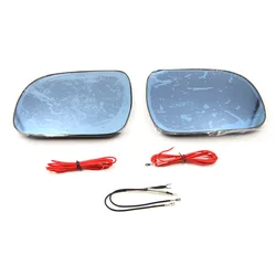 Rearview Mirror Lens Case for Toyota Alphard 20# Estima Previa 50# 2008-14, Anti-glare, Blue Mirror, Turn Lights, Heat Demisting