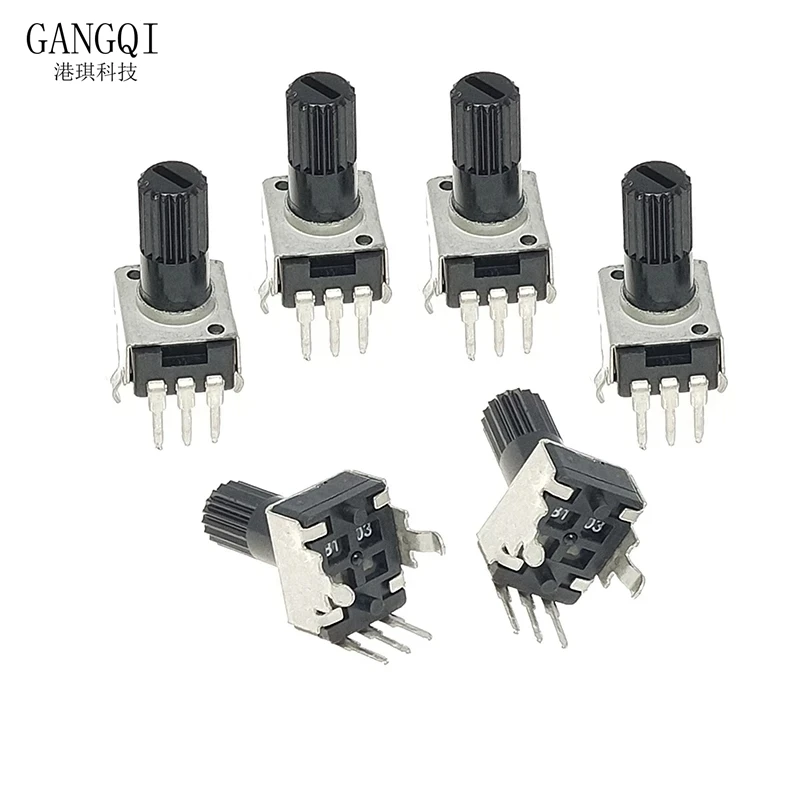 10Pcs RV09 Vertical 12.5mm Shaft 1k 2k 5k 10k 20k 50k 100k 0932 Adjustable Resistor 9 Type 3pin Seal Potentiometer