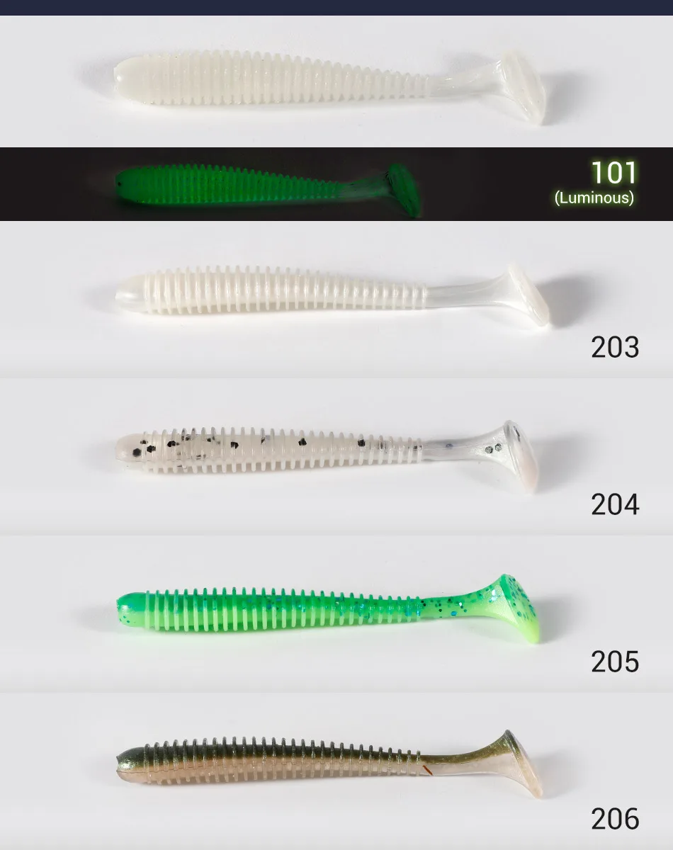 NOEBY Weicher Köder Silikon Köder 50mm 60mm 75mm 87,5mm Grub Würmer Paddel Schwanz Künstliche Wobbler Pike bass Köder Leurre Souple – Detail 5