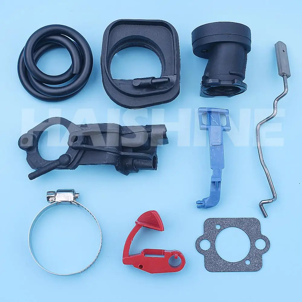 Intake Manifold Adaptor Clamp Repir Kit For Husqvarna 340 345 350 346XP 351 353 Chainsaw Throttle Rod Lever Control Carb Gasket