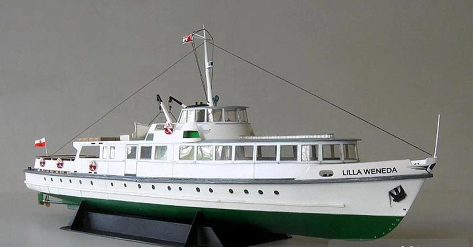 3D Poland Lilla Weneda Ferry Paper Craft 1:100 Polish Coast Steamship Puzzel Handmade DIY Collectible Home Desk Decoration