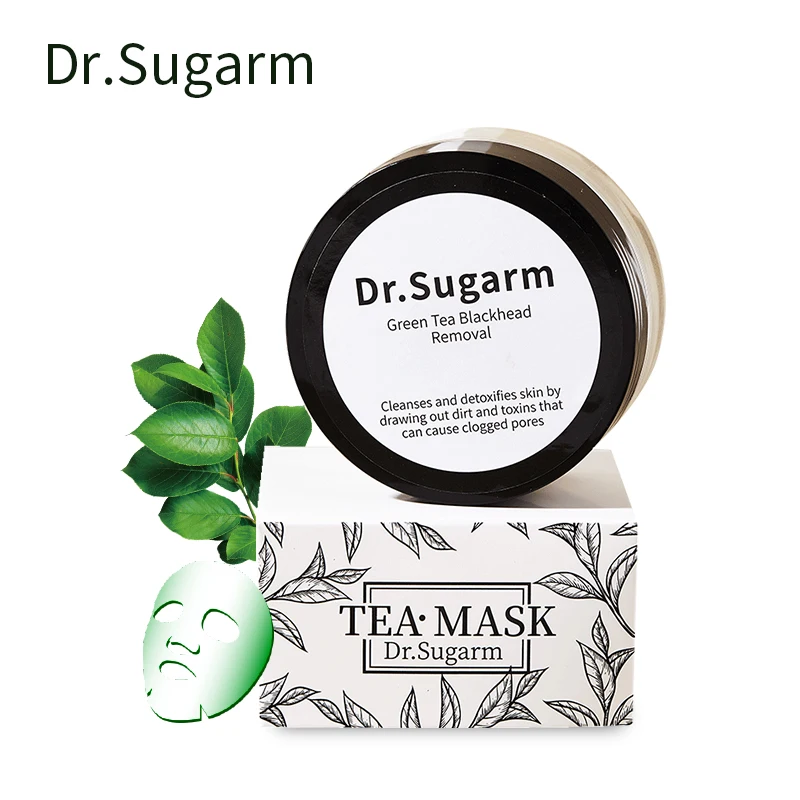 50g Green Tea Mask Nose Blackhead Remover Mask Shrink Pore Peeling Acne Treatment Deep Cleansing Mask Powder