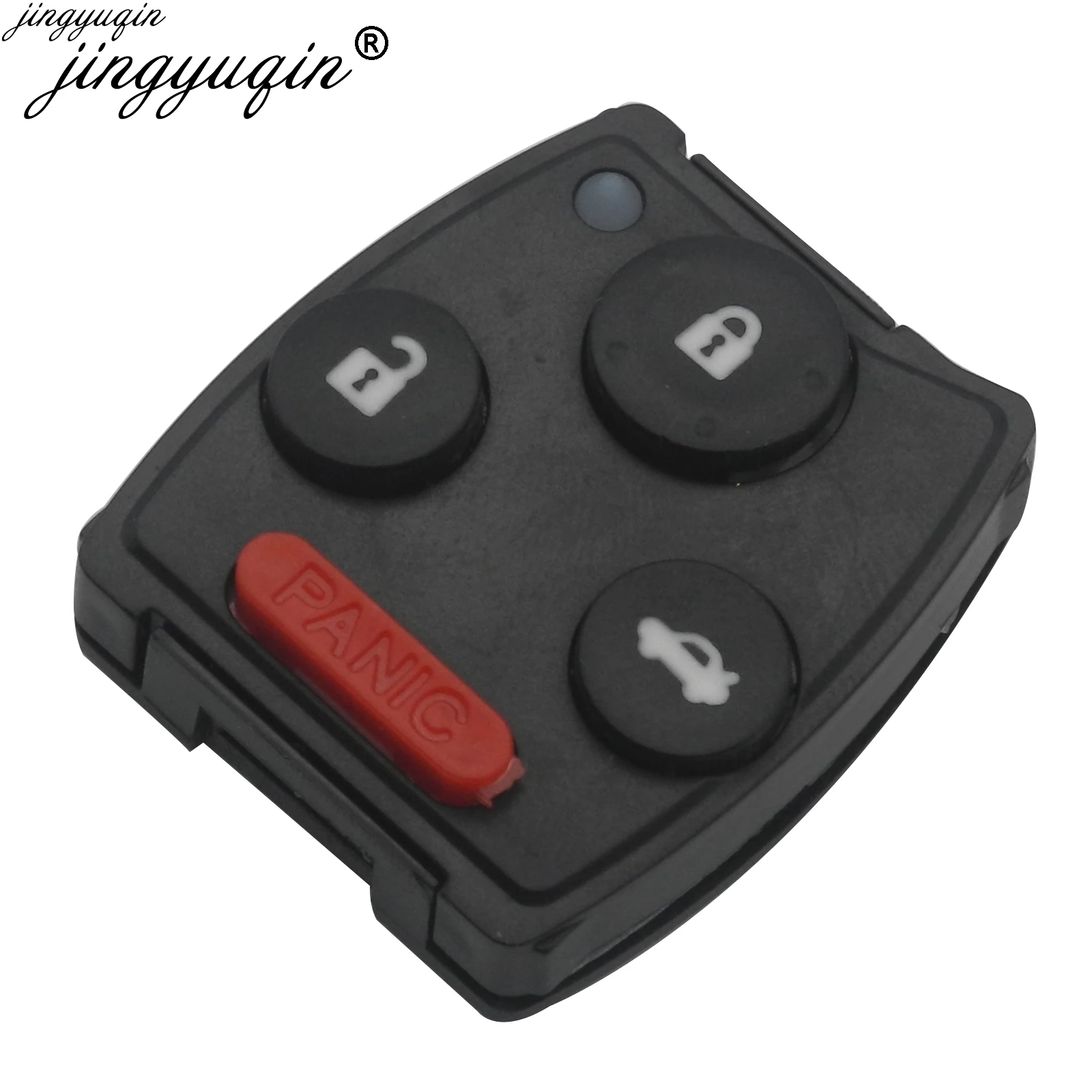 

Jingyuqin For Honda Accord Sedan Civic CRV Pilot Car Key Shell Rubber Pad Kit Remote Key Pad 3 Buttons Car Case Cover Fob Key