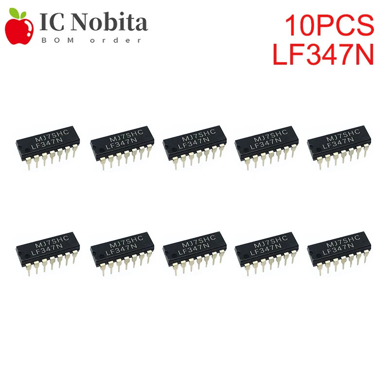 10PCS New LF347N DIP-14 LF347 DIP14 347N Integrated Circuits IC