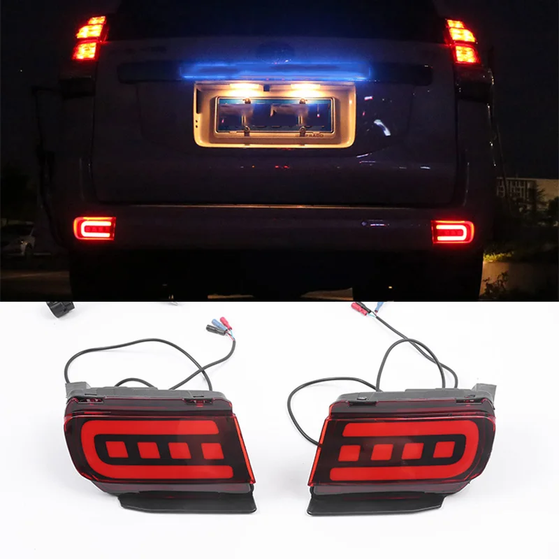 

Rear Bumper LED Tail Light 3 Functions Rake Light Turn Signal Lamp Driving Lamp For Toyota Land Cruiser Prado 150 2018 2019