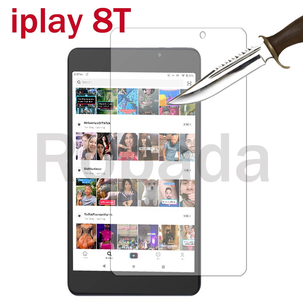 

1 pack tempered glass screen protector for Alldocube iPlay 8T 8'' tablet protective films