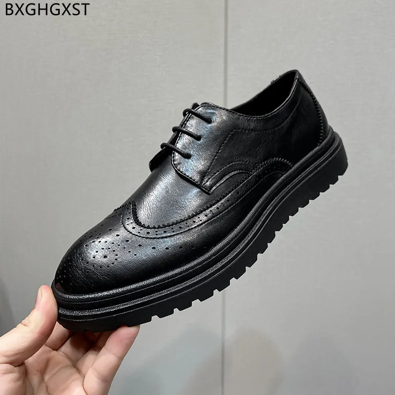 

Мужские классические кожаные туфли Brogues, брендовая Повседневная Деловая обувь, мужские дизайнерские оксфорды, мужская обувь высокого качества