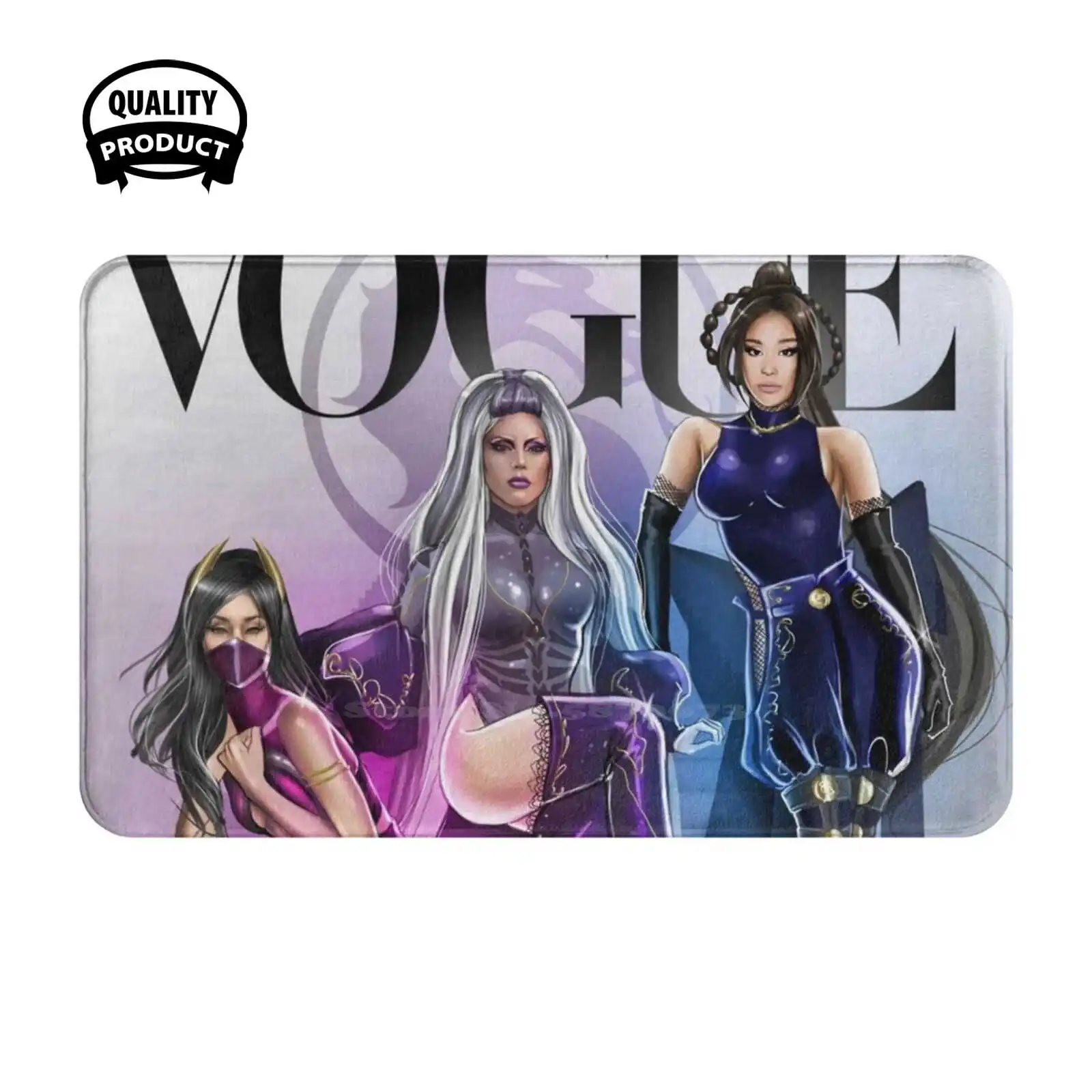 Royalty Soft Cushion Home Carpet Door Mat Car Rug Kitana Mileena Mortal Kombat Fighters Fashion Queens Pink