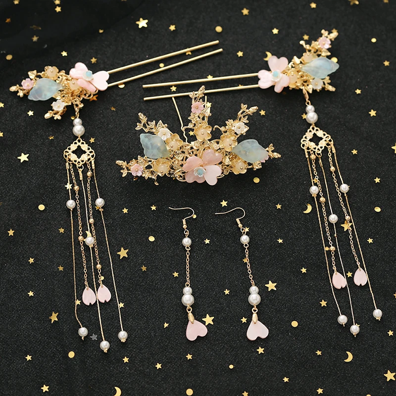 

Hanfu Headdress Hairpin Hairpin Tuinga Women's Tassels Hairpin Antique Costume Hair Accessories Hair Comb Ornament