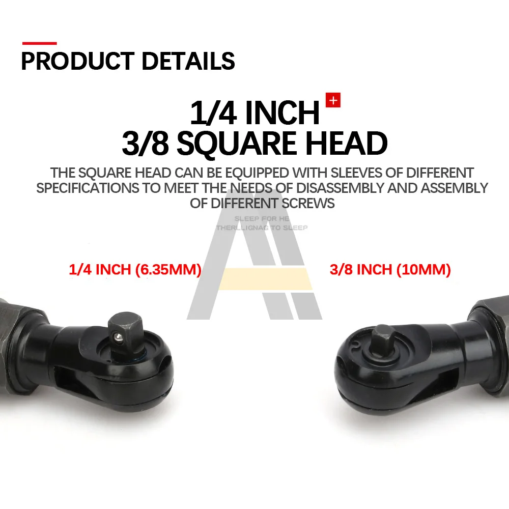 Chave de catraca pneumática quadrada Mini ferramenta pneumática Multifunções High Torque, Reparação de bicicletas, 1,4, 3,8